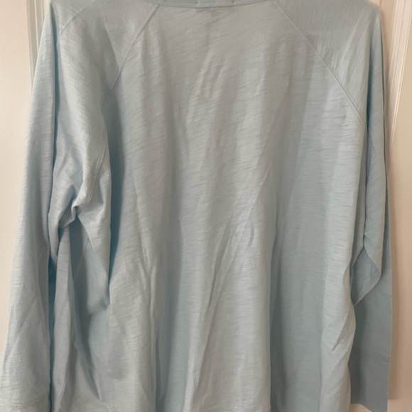 Lisa Todd NWT long sleeve beach tee size Large Ice - Picture 4 of 5